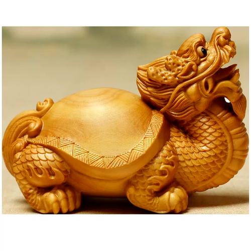 掌中灵龟，案头祥瑞——黄杨木雕龙龟手把件的把玩与鉴赏